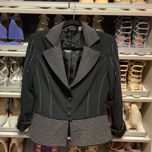 Mark Zunino Black Blazer Size 6 - Picture 1 of 5